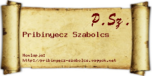 Pribinyecz Szabolcs névjegykártya
